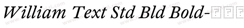William Text Std Bld Bold字体转换